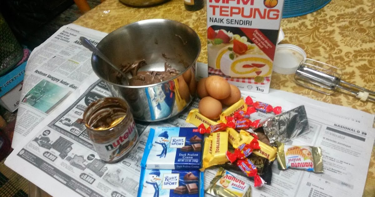 Mummy Daddy Mamam: Nutella Chocolate Cake Resepi + Daim 